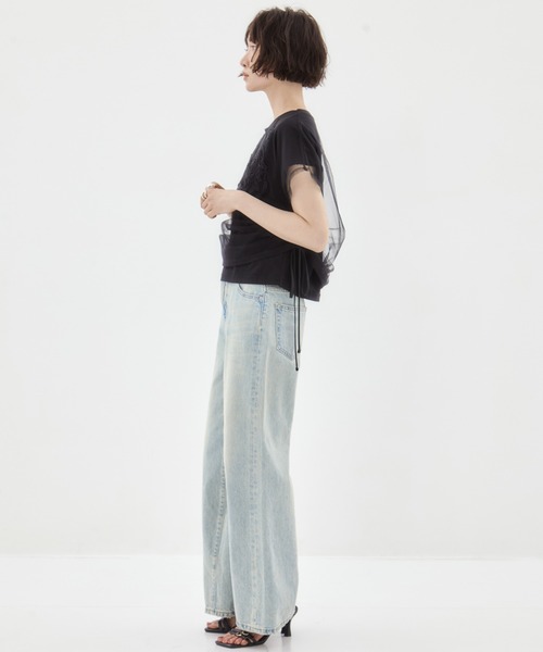 MURAL tシャツ 「MURRAL/ミューラル」EX.embroidered tulle