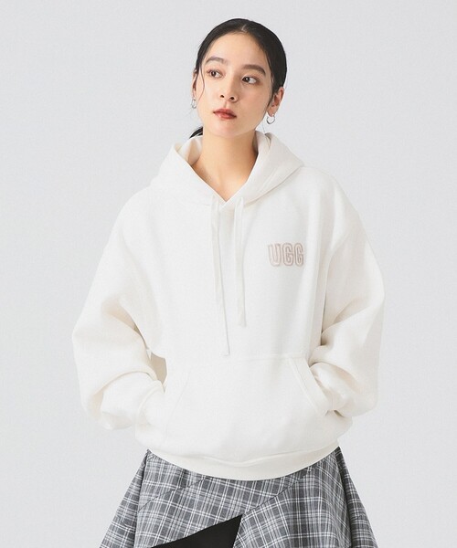 UGG LOGO HOODIE パーカーホワイト UGG（アグ） パーカー フーディー ロゴ フーディ UGG LOGO HOODIE