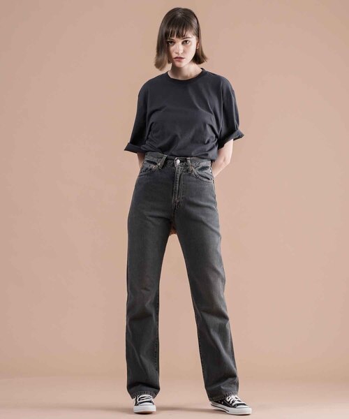 Levi's ブラックデニムパンツ ダメージ加工 Levi's VINTAGE CLOTHING 「LEVI'S CLOTHING」 ダメージ加工