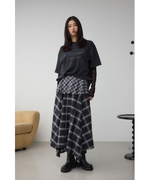 AZUL BY MOUSSY（アズールバイマウジー） スカート イレヘムチェック