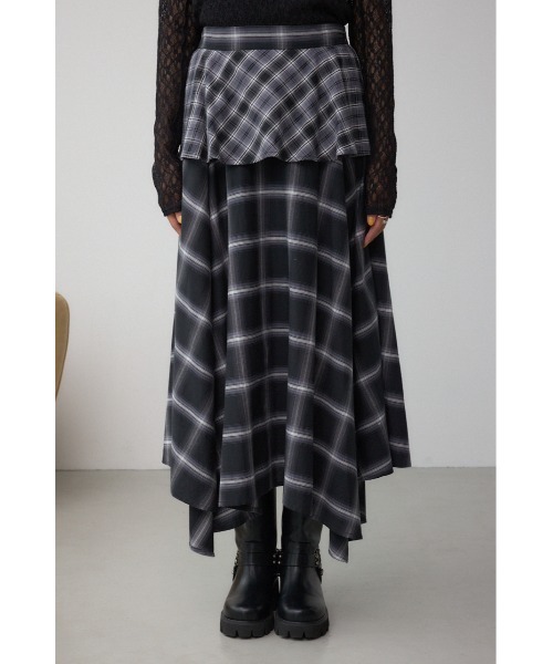AZUL BY MOUSSY（アズールバイマウジー） スカート イレヘムチェック