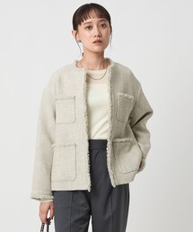 green label relaxing 新品未使用ツイードノーカラージャケット green label relaxing（グリーンレーベルリラクシング） ジャケット