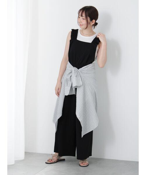 Te chichi TERRASSE サロペット オーバーオール フリルカット