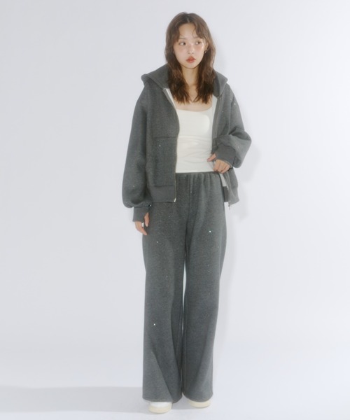【美品】Lallana⭐︎ラメフーディーブラック⭐︎パーカー Lallana（ララーナ）の「ラメフーディー（パーカー）」 - WEAR