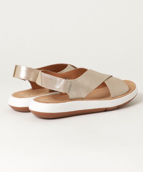 「Clarks」 フラットサンダル UK3 シャンパン レディース_画像2