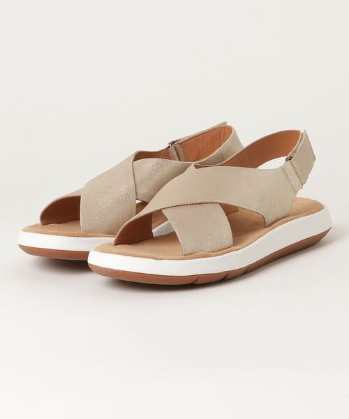 「Clarks」 フラットサンダル UK3 シャンパン レディース_画像5