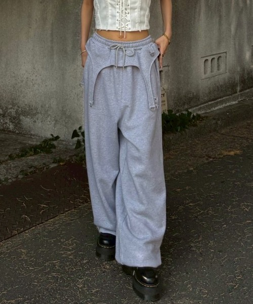 ACLENT（アクレント） スウェットパンツ ジャージ ピグメントガーター