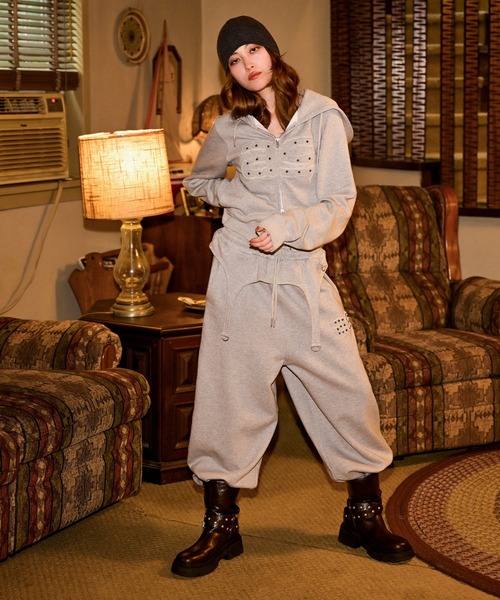 ACLENT（アクレント） スウェットパンツ ジャージ ピグメントガーター