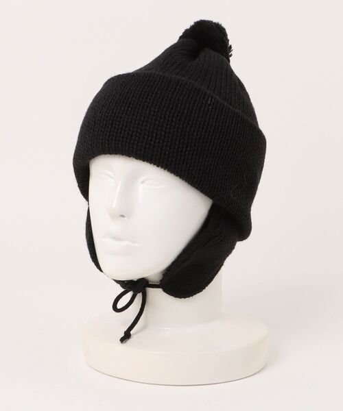 ニット帽 ニットキャップ レディース HIGHLAND 2000 ソリッド ボブ キャップ 3g Solid Bobcap w/ear Cover＆PomPom＆Rope レディース メンズ | HIGHLAND 2000
