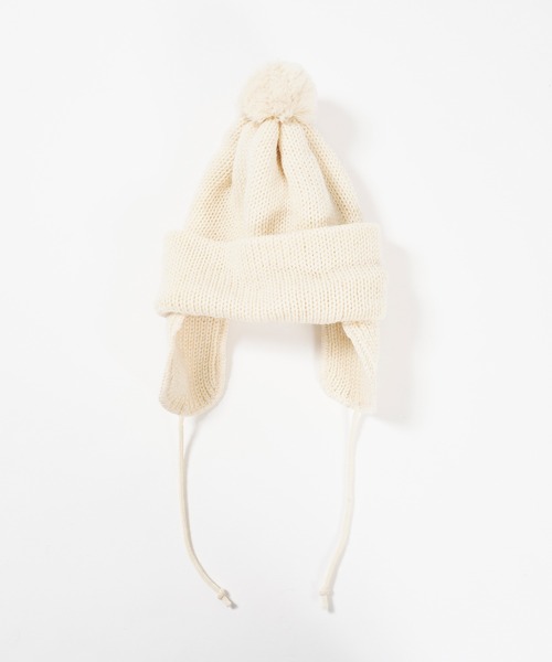 ニット帽 ニットキャップ レディース HIGHLAND 2000 ソリッド ボブ キャップ 3g Solid Bobcap w/ear Cover＆PomPom＆Rope レディース メンズ | HIGHLAND 2000 | 03