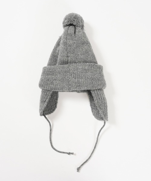 ニット帽 ニットキャップ レディース HIGHLAND 2000 ソリッド ボブ キャップ 3g Solid Bobcap w/ear Cover＆PomPom＆Rope レディース メンズ | HIGHLAND 2000 | 09