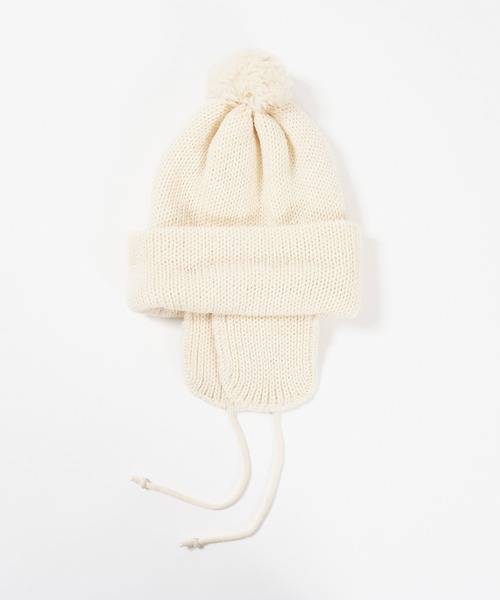 ニット帽 ニットキャップ レディース HIGHLAND 2000 ソリッド ボブ キャップ 3g Solid Bobcap w/ear Cover＆PomPom＆Rope レディース メンズ | HIGHLAND 2000 | 04