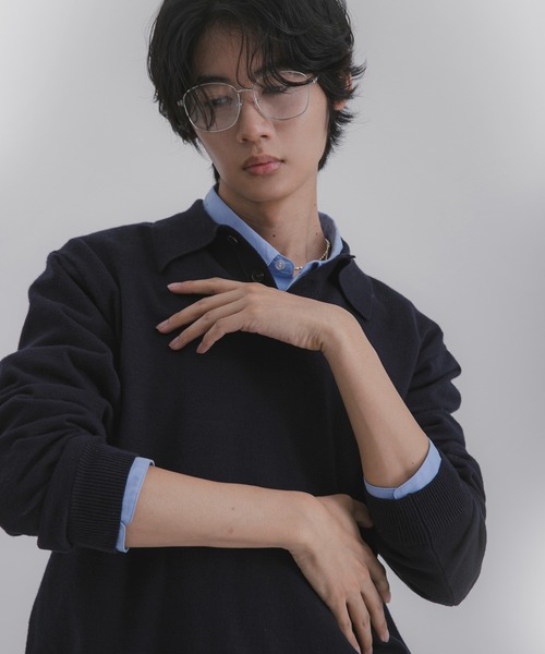 【新品未使用】H BEAUTY&YOUTH ツイストコットン ポロカラーニット 1200025S1048_l1_a017.jpg