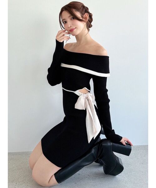 RESEXXY リボンミニニットワンピース RESEXXY（リゼクシー） ワンピース リボンミニニットワンピース