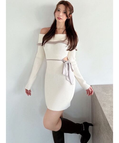 RESEXXY（リゼクシー） ワンピース リボンミニニットワンピース
