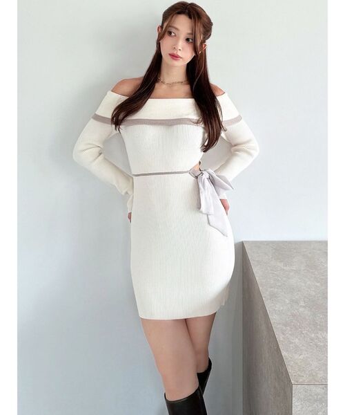 RESEXXY（リゼクシー） ワンピース リボンミニニットワンピース