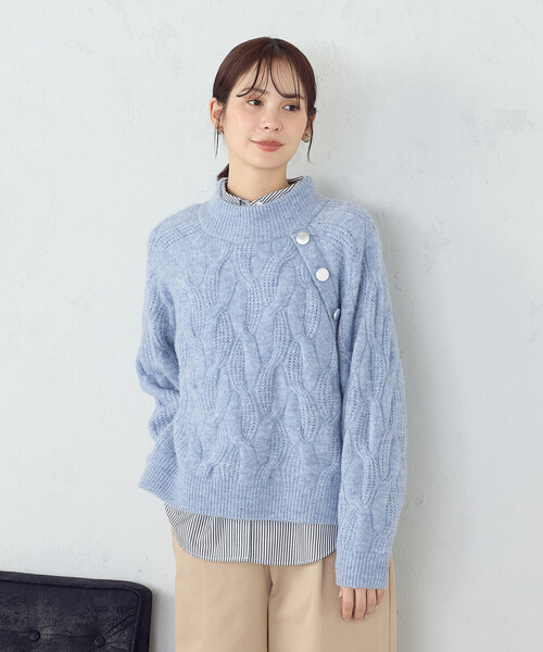 FACETASM ケーブルニットセーター サイズ00 COMME CA ISM（コムサイズム） ニット セーター ケーブル ボタンニット