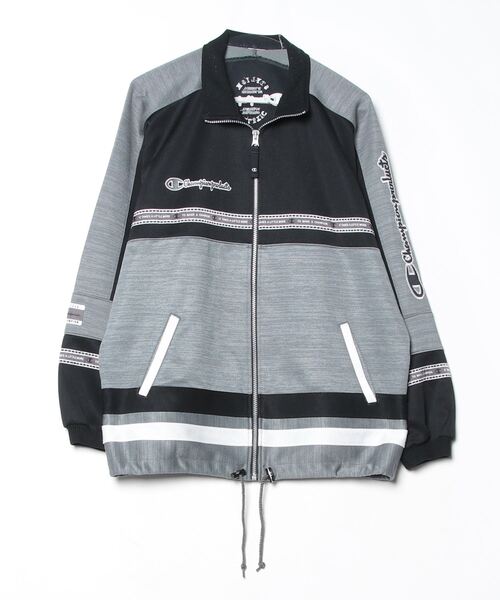 off-while 刺繍入りグレーのスタジアムジャケット L off-while 刺繍入りグレーのスタジアムジャケット L off-while 刺繍