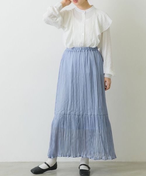 「RETRO GIRL」 ロングスカート FREE シルバー レディース_画像6