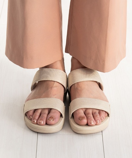 「fitflop」 フラットサンダル US7 ゴールド系その他 レディース_画像6