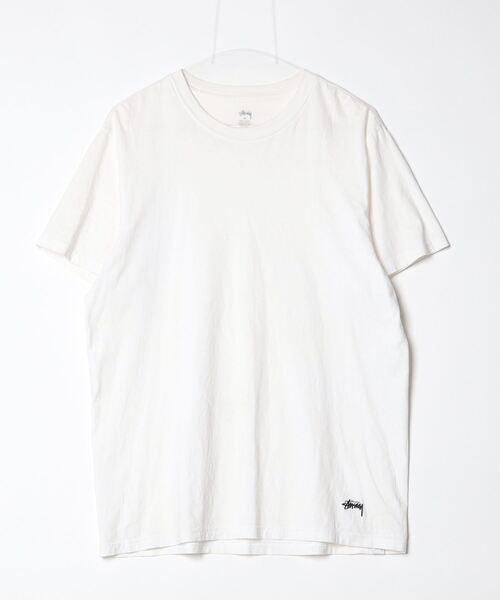 stussy 半袖　新品　未使用　タグ付き　Ｍ STUSSY（ステューシー） 刺繍半袖Tシャツ M ホワイト メンズ