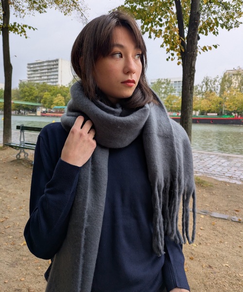 AUREN マフラー 「ユニセックス」ボリュームシャギーマフラー メンズ