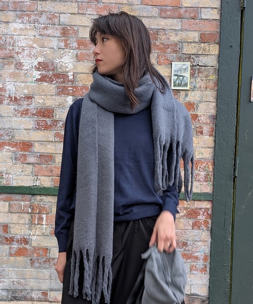 AUREN マフラー 「ユニセックス」ボリュームシャギーマフラー メンズ