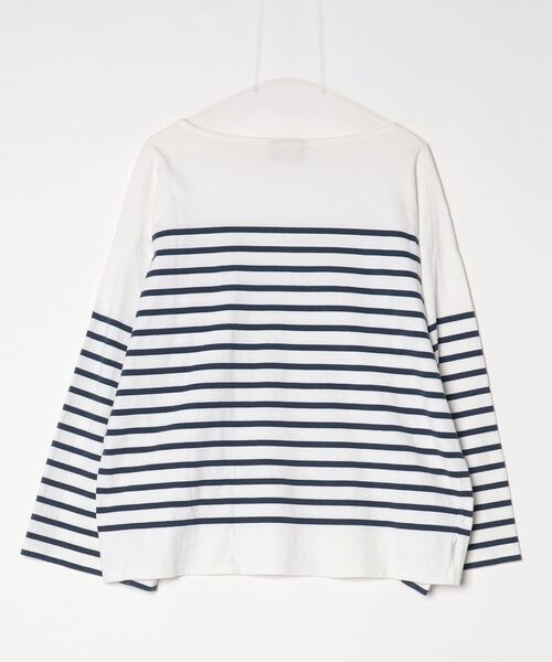 「Le Minor」 ボーダー柄長袖カットソー 1 ブルー レディース_画像2