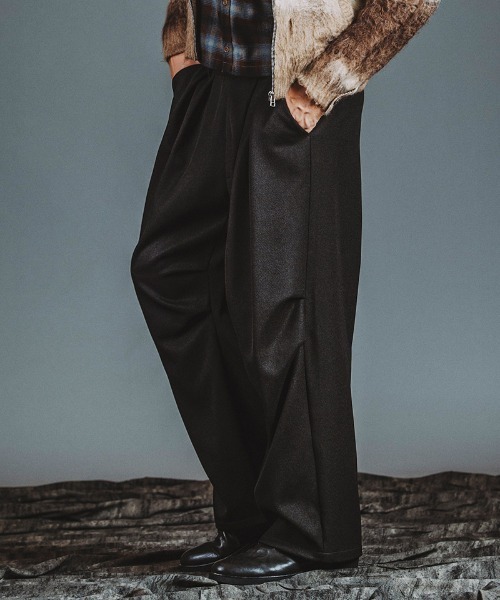 NO ID. パンツ mp14316-ツータックイージーパラシュート