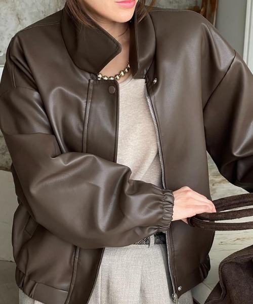 レザージャケット ライダース ライダースジャケット「韓国ファッション