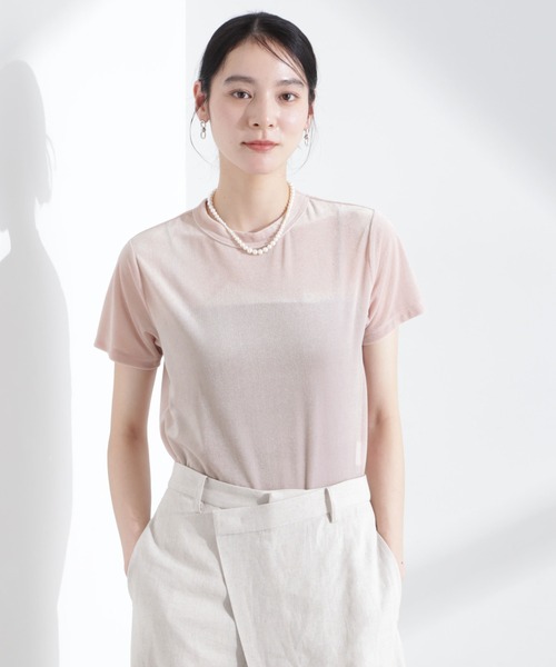 ❤未使用❤レディース　Tシャツ　半袖　XS NANO universe 「NANO universe」 半袖Tシャツ FREE ライトブルー