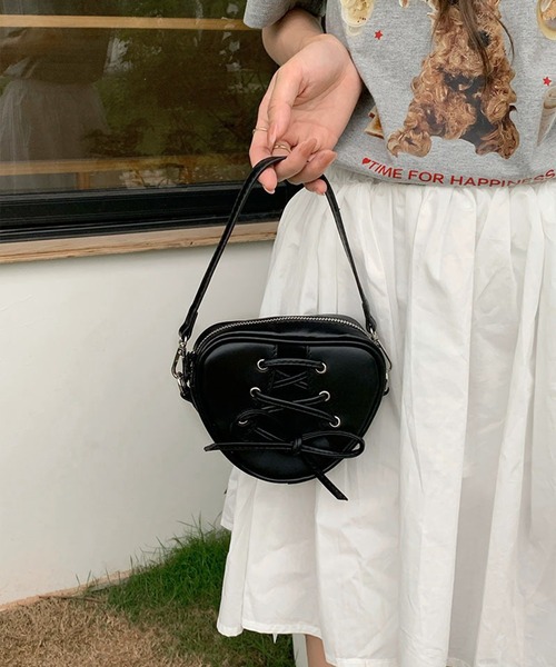 黒の円形パーツハンドバッグ mrハンドバッグ 革製品の店 JOURNEY