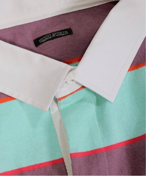 「SUNNY SPORTS」 長袖ポロシャツ LARGE グリーン メンズ_画像4