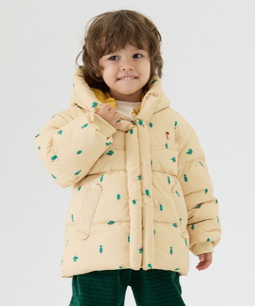 モイモルン　ダウンコート ダウン アウター クラウドフード付きダックダウンジャケット キッズ