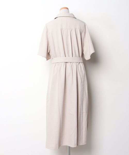 「7days Life Styling」 シャツワンピース LL ライトベージュ レディース_画像2