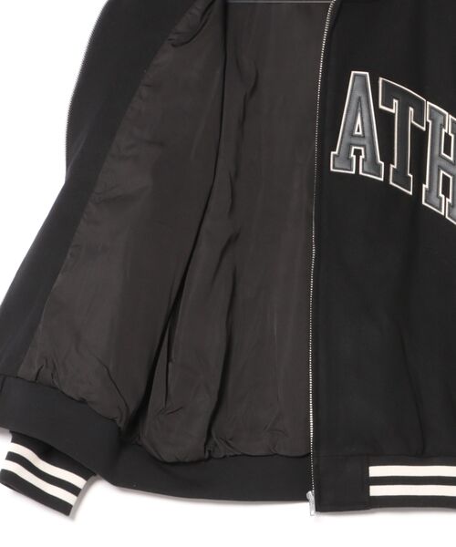 STYLISE ダウンジャケット ダウン 「BREATH」ARCH LOGO HOODED VERSITY