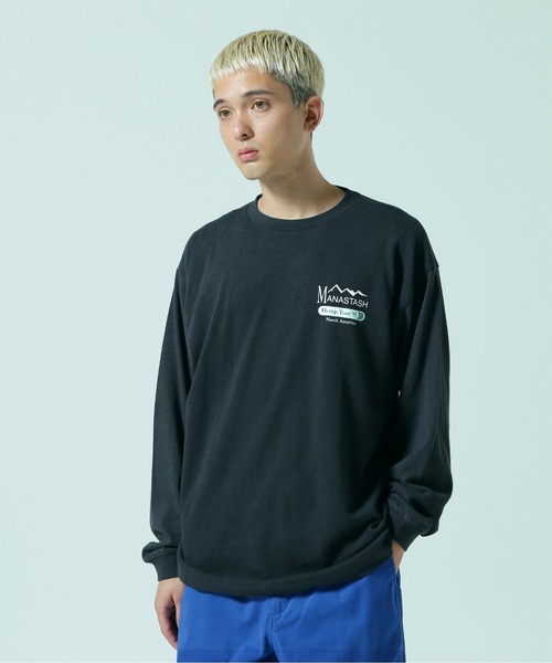 「MANASTASH」 長袖Tシャツ M ナチュラル メンズ_画像2