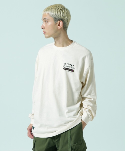 「MANASTASH」 長袖Tシャツ M ナチュラル メンズ_画像8