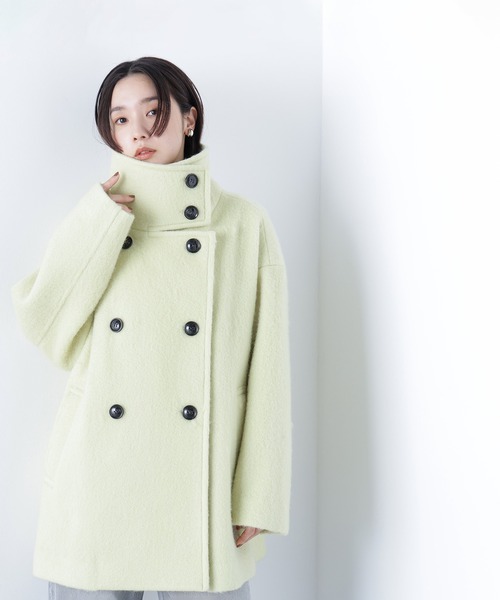 ナチュラルビューティーベーシック　アウター　コート　ピーコート NATURAL BEAUTY BASIC（ナチュラルビューティーベーシック