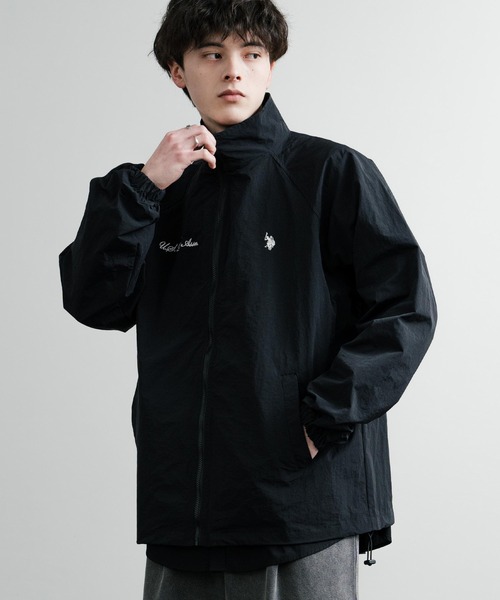 「U.S. POLO ASSN.」 ナイロンブルゾン L ライトグレー メンズ_画像2