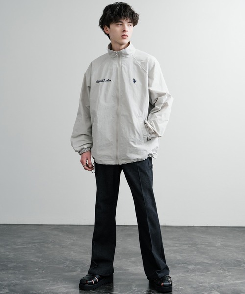 「U.S. POLO ASSN.」 ナイロンブルゾン L ライトグレー メンズ_画像8