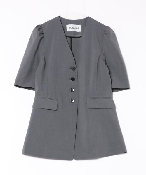 BABYLONE（バビロン） ノーカラージャケット 38 ブラック レディース