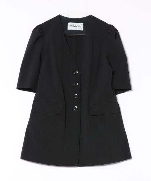 BABYLONE（バビロン） ノーカラージャケット 38 ブラック レディース