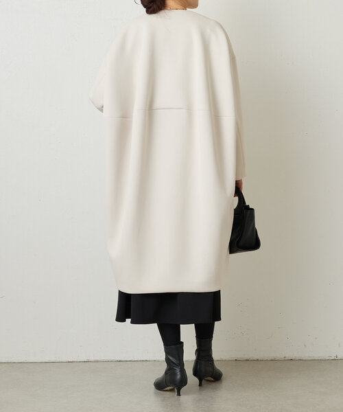 「BEARDSLEY」 ノーカラーコート 0 アイボリー レディース_画像3