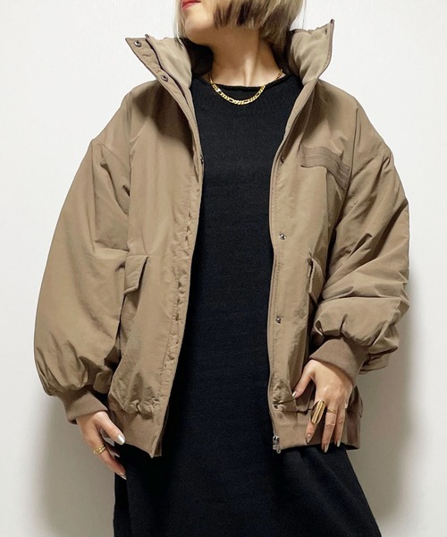 Fizz（フィズ） ブルゾン アウター ハイネック襟裏フリース中綿