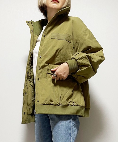 Fizz（フィズ） ブルゾン アウター ハイネック襟裏フリース中綿