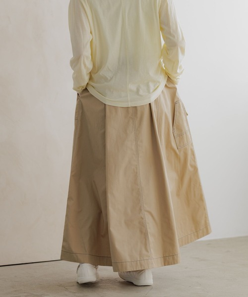 「niko and...」 ロングスカート MEDIUM ベージュ レディース_画像6