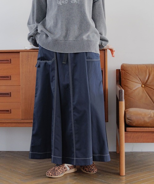 「niko and...」 ロングスカート MEDIUM ベージュ レディース_画像9