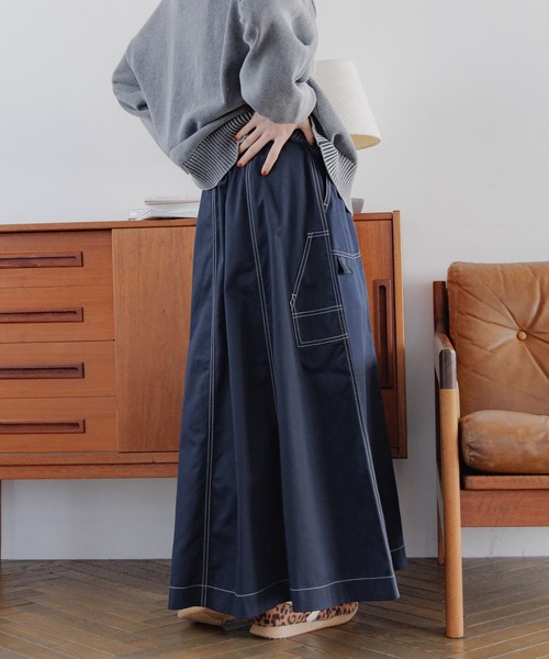 「niko and...」 ロングスカート MEDIUM ベージュ レディース_画像10