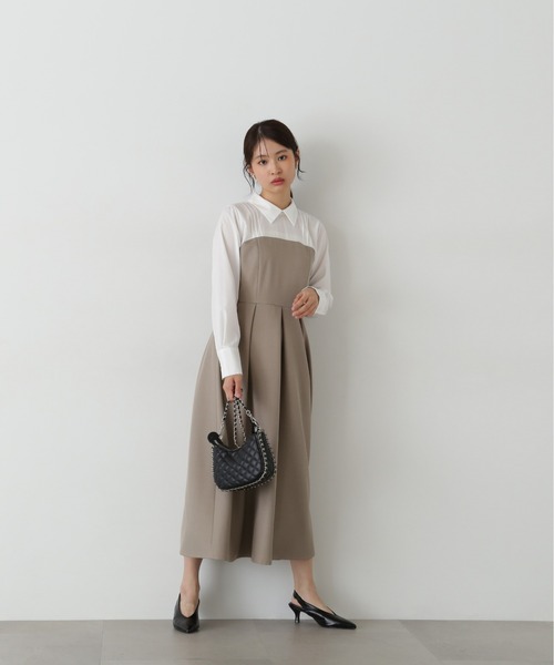 「N.(N. Natural Beauty Basic)」 ドッキングワンピース MEDIUM ベージュ レディース_画像5